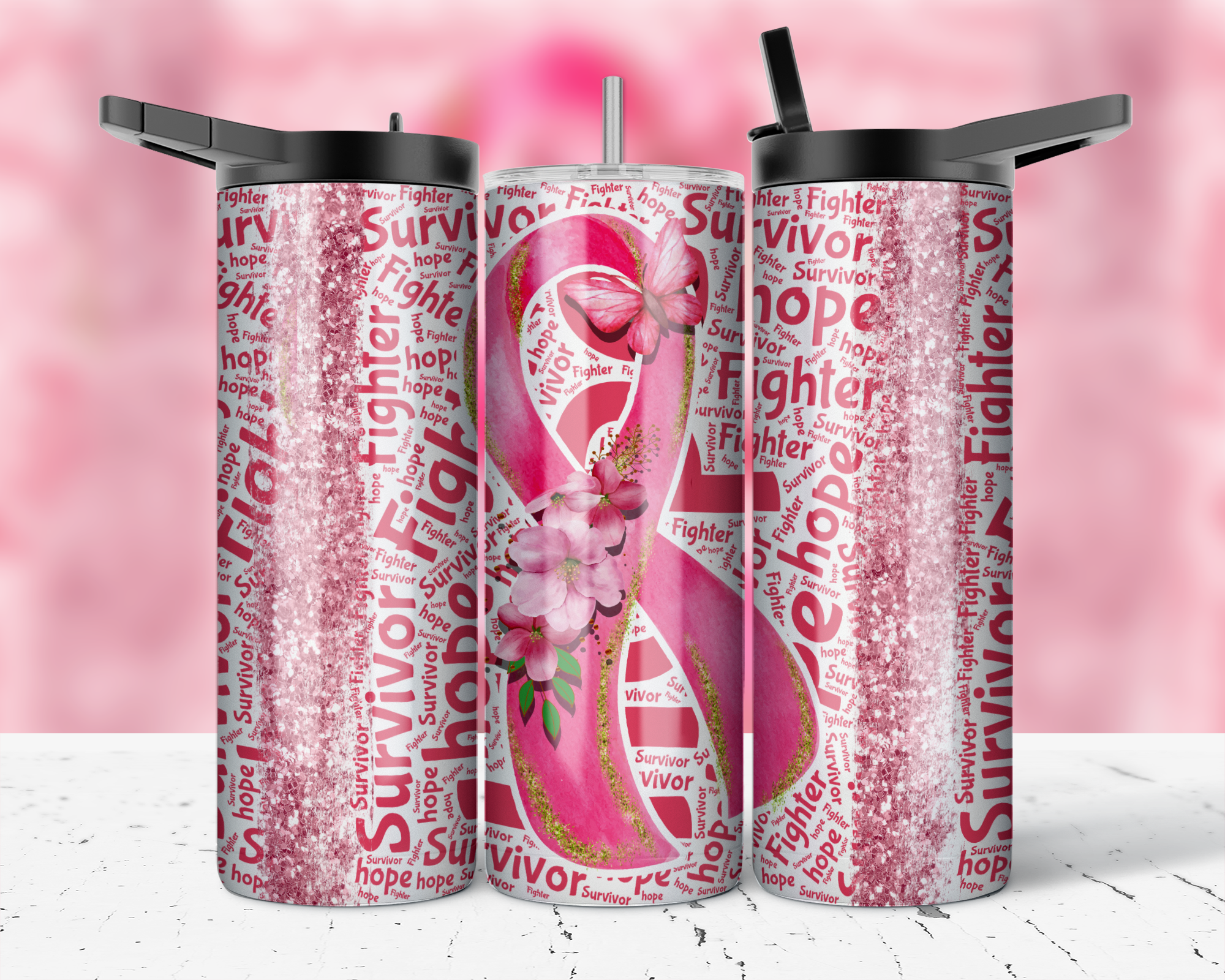 Pink Camo 20 oz Skinny Tumbler – LB Personalized Design