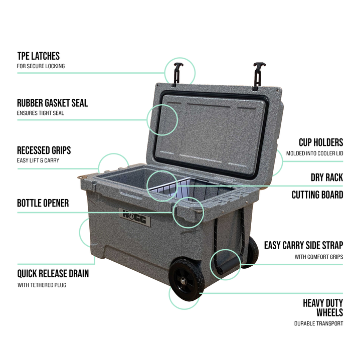 45qt Hogg Coolers — Frosted Gray