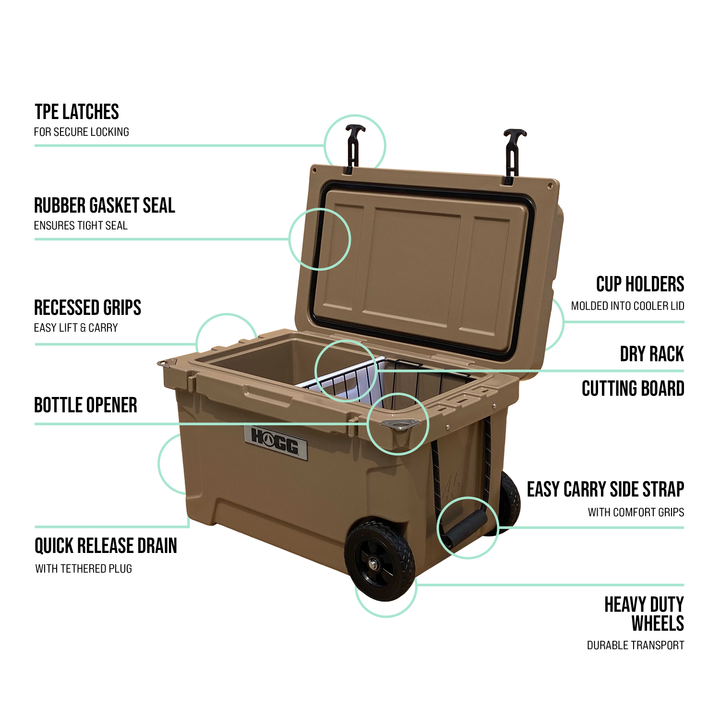 45qt Hogg Coolers — Mushroom