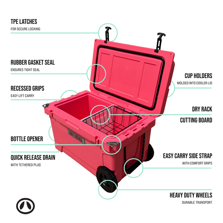 45qt Hogg Coolers — Pamplona Pink