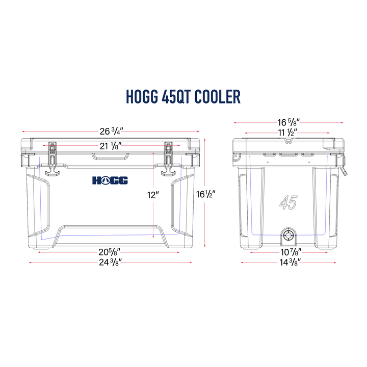 45qt Hogg Coolers | Insulated Ice Chest