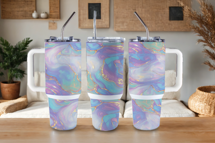 Digital Sublimation Designs - Collection B Tumbler Wraps — 40oz Big Swig — Aurora Marble