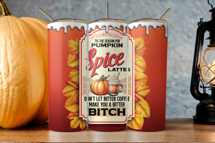 Digital Sublimation Designs - Halloween 2025 Tumblers — 40oz Big Swig — Coquette Pumpkin