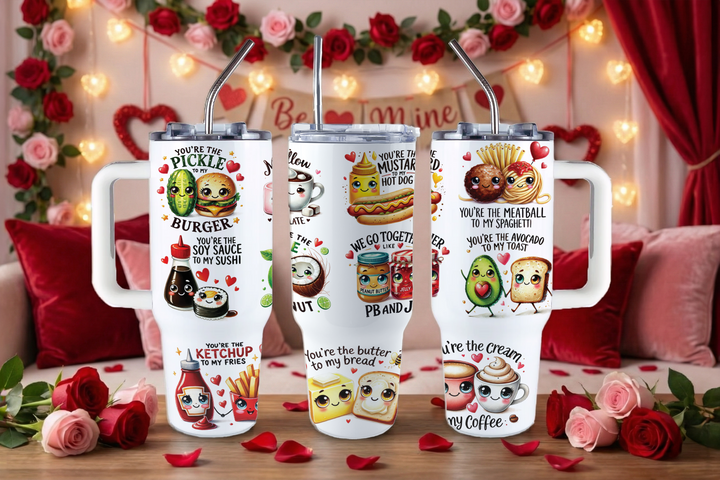 Digital Sublimation Designs - Xoxo Collection Tumbler Wraps — 40oz Big Swig — Foodie Lover