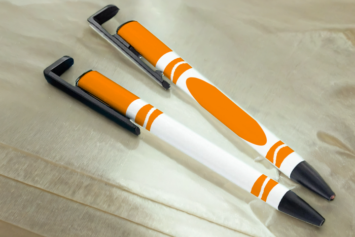 Digital Sublimation Designs - School Pen Wraps — Sublimatable Pen — Kiddy Markers (Orange)