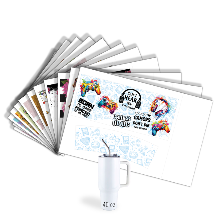 Digital Sublimation Designs - Collection B Tumbler Wraps — 40oz Big Swig — Aurora Marble