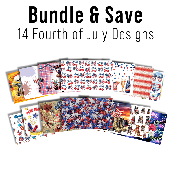 Digital Sublimation Designs - Fourth of July Tumbler Wraps