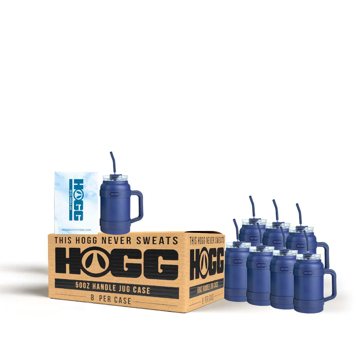 50oz HANDLE JUG CASE (8 UNITS) - DARK BLUE