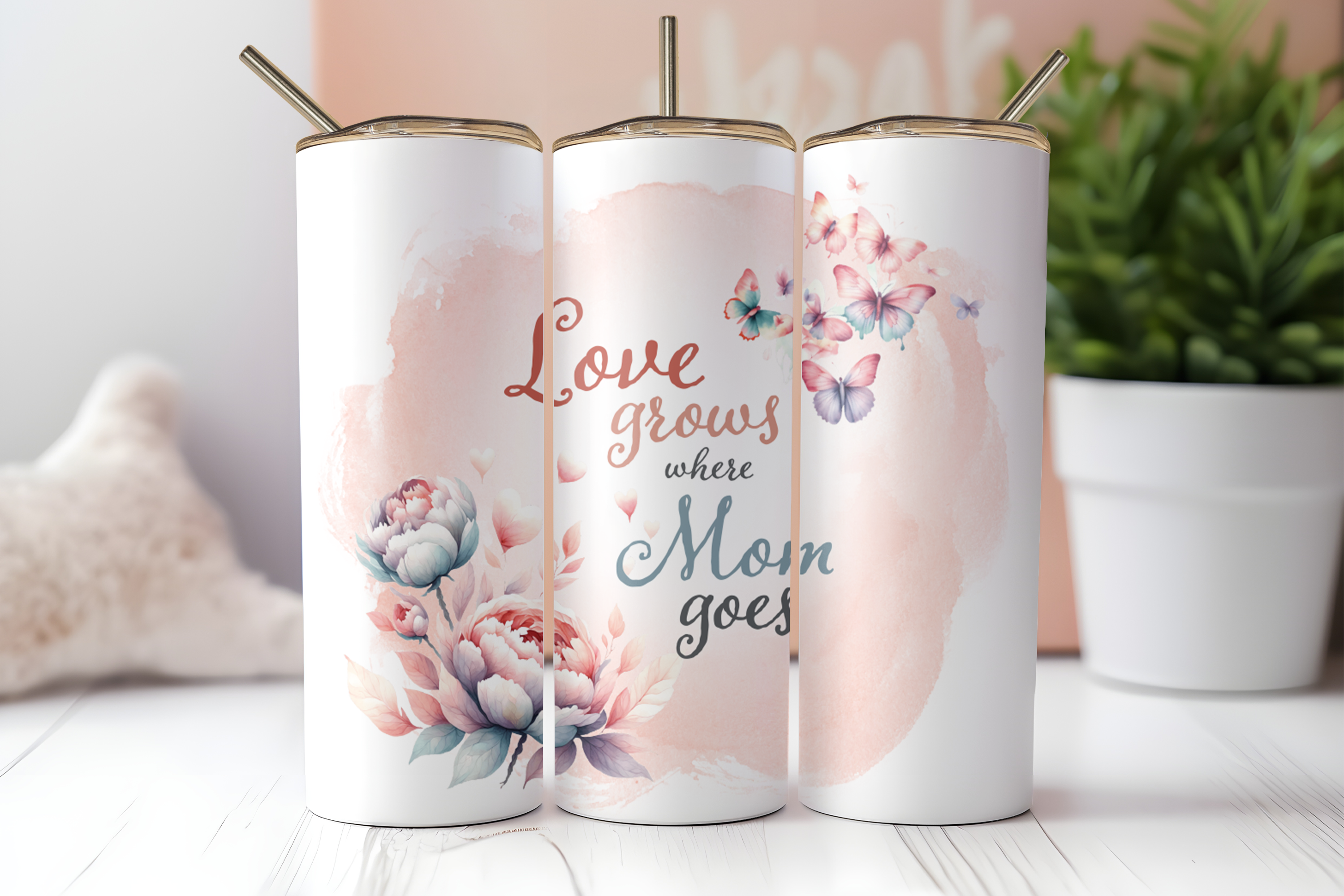 ASSORTED READY TO PRESS SUBLIMATION PRINTS FOR 20oz STRAIGHT SKINNY TUMBLERS (10 PACK) - MOM