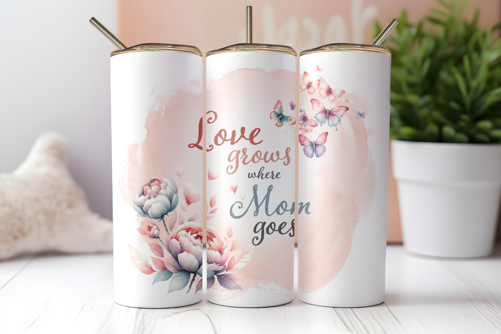 Assorted Ready to Press Sublimation Prints for 20oz Straight Skinny Tumblers (10 Pack) - Mom