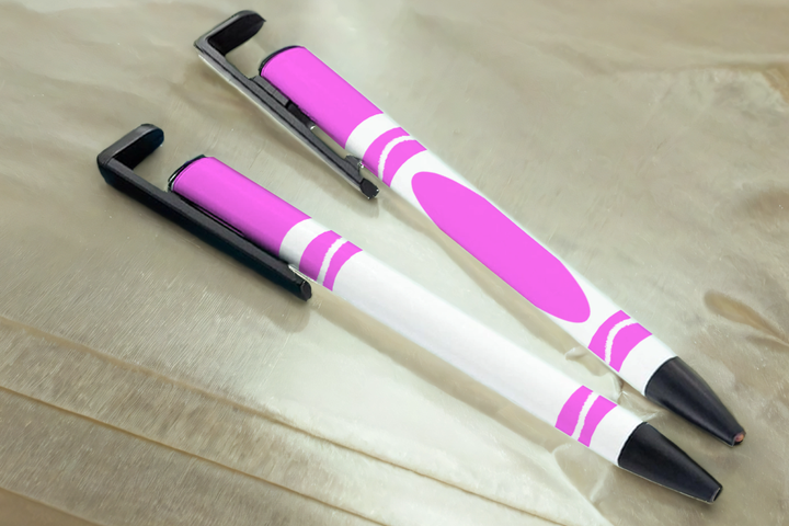 Digital Sublimation Designs - School Pen Wraps — Sublimatable Pen — Kiddy Markers (Pink)