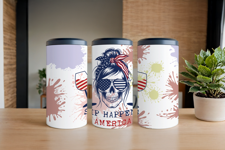 Digital Sublimation Designs - Fourth of July Tumbler Wraps — 40oz Big Swig — Patriotic Pups