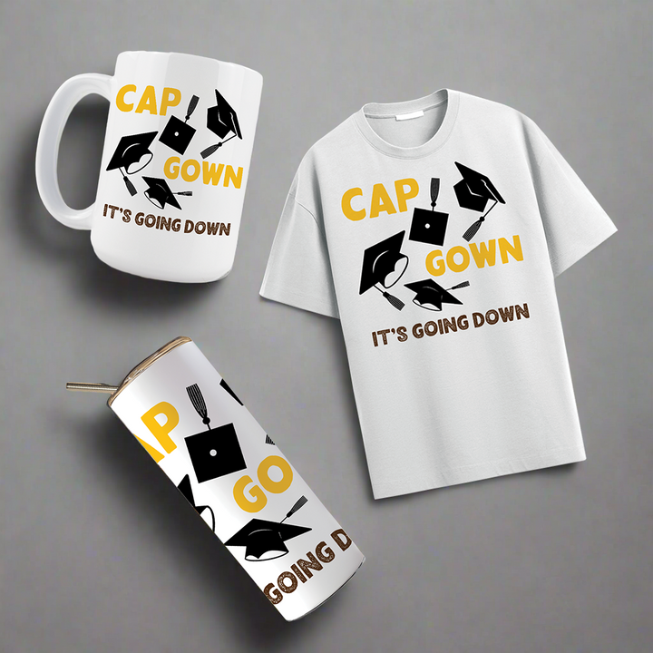 Multi Product Use - Digital Sublimation Designs - Graduation 2025 — Cap Gown It's Going Down