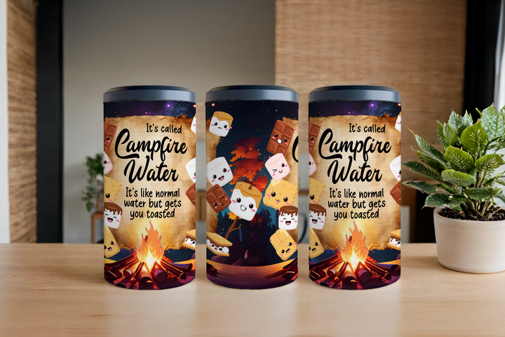 Digital Sublimation Designs - Summer Fiesta Tumbler Wraps — 4 In 1 Can Cooler — Campfire Water