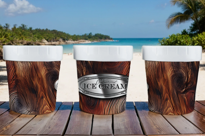 Digital Sublimation Designs - Ice Cream Container — Ice Cream Container — Old Fashioned Tub