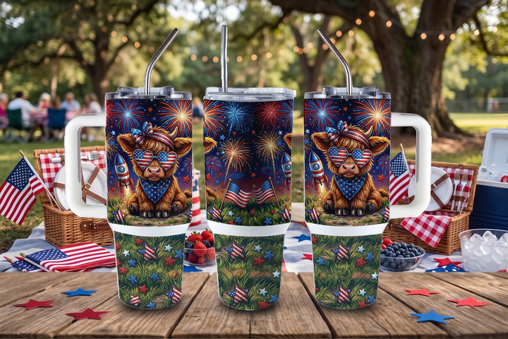 Digital Sublimation Designs - America 250 Tumbler Wraps — 40oz Big Swig — Rocket Moo