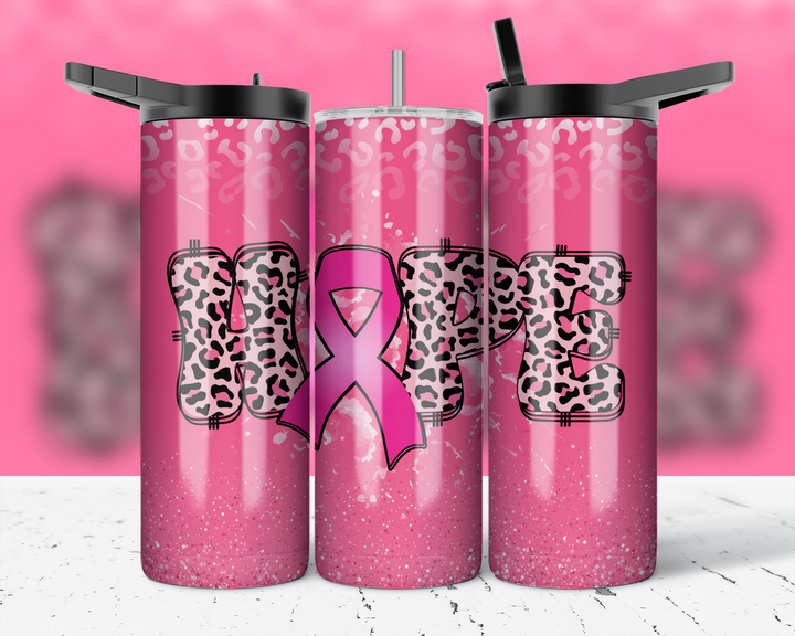 Assorted Ready to Press Sublimation Prints for 20oz Straight Skinny Tumblers (10 Pack) - Breast Cancer Awareness