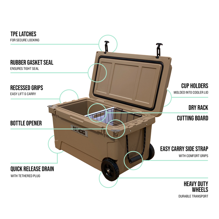 65qt Hogg Coolers — Mushroom