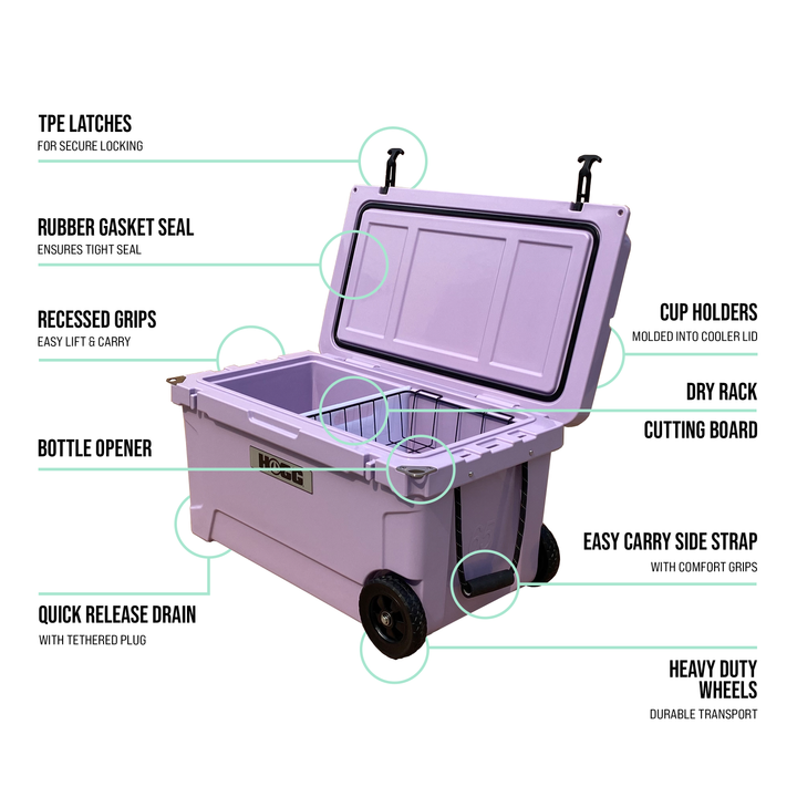 65qt Hogg Coolers — Pastel Lilac
