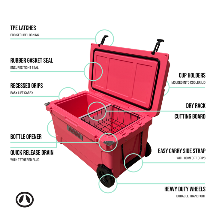 110qt Hogg Coolers — Pamplona Pink