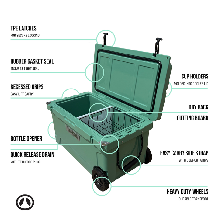 110qt Hogg Coolers — Panama Green