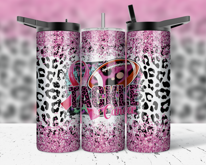 Assorted Ready to Press Sublimation Prints for 20oz Straight Skinny Tumblers (10 Pack) - Breast Cancer Awareness
