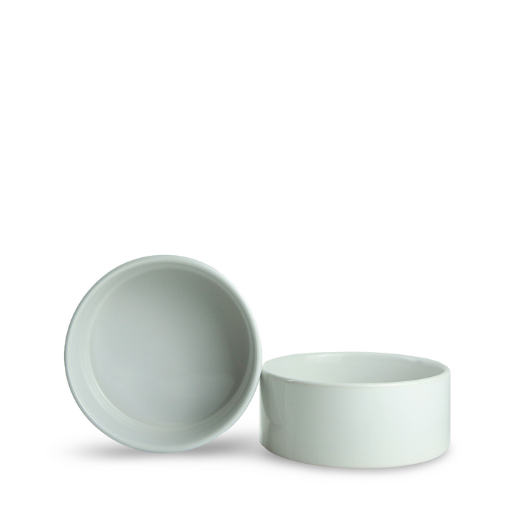 6" Sublimatable Ceramic Dog Bowl Set (2 Units) — White
