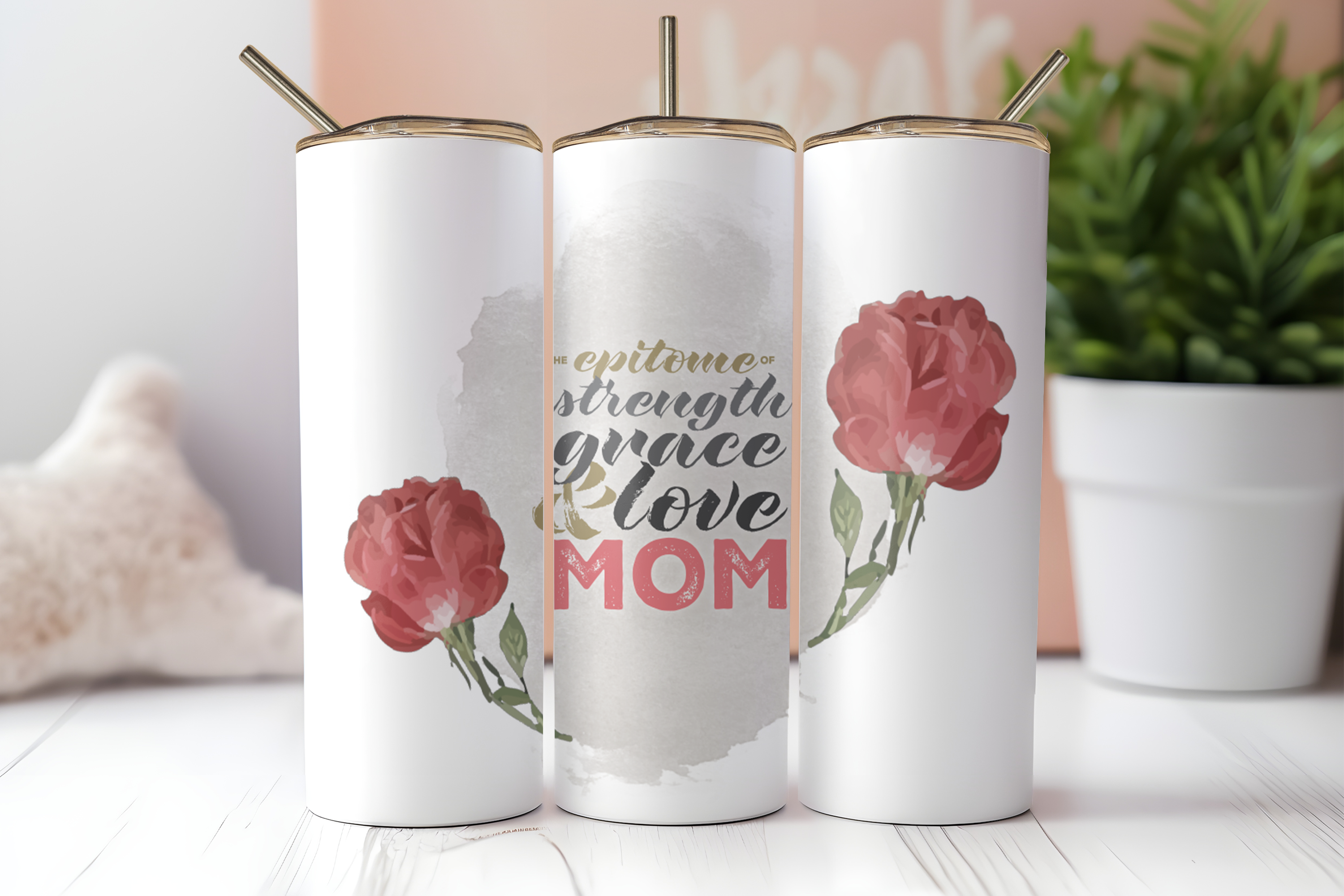 ASSORTED READY TO PRESS SUBLIMATION PRINTS FOR 20oz STRAIGHT SKINNY TUMBLERS (10 PACK) - MOM