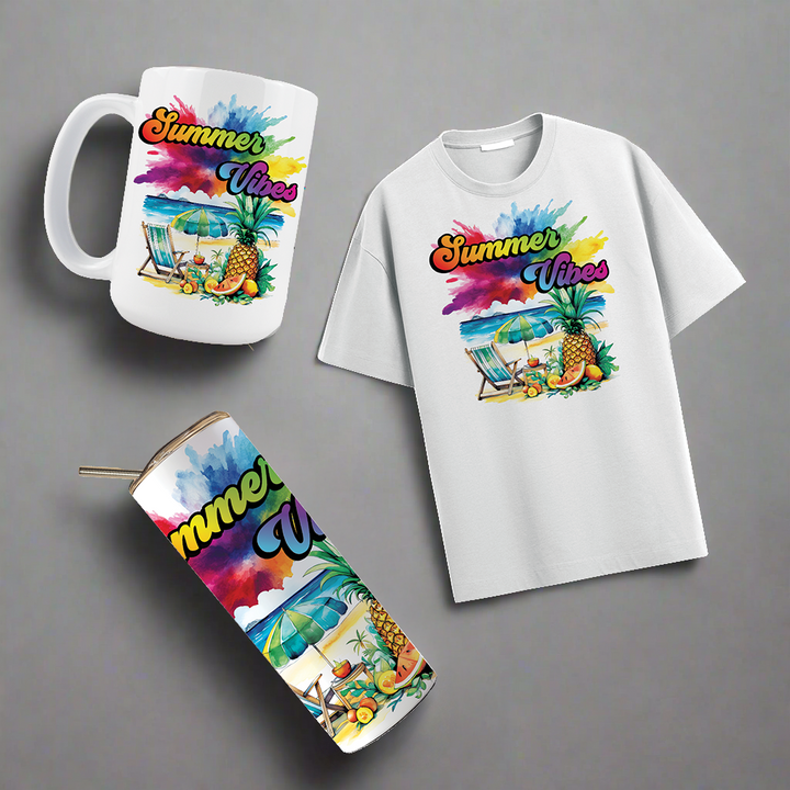 Multi Product Use - Digital Sublimation Designs - Vibrant Beach — Summer Vibes