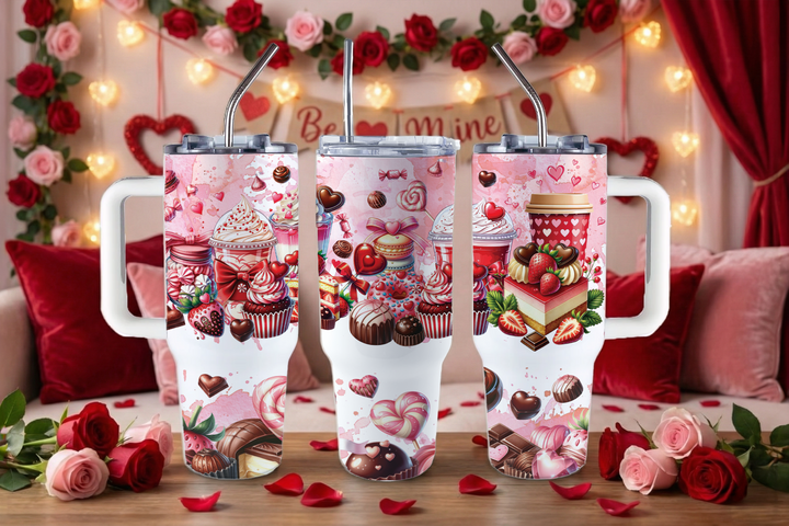 Digital Sublimation Designs - Xoxo Collection Tumbler Wraps — 40oz Big Swig — Chocolate Sweets