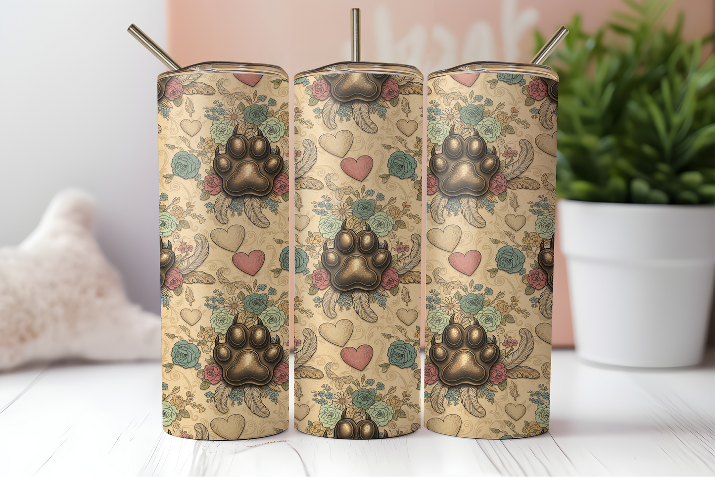 ASSORTED READY TO PRESS SUBLIMATION TUMBLER PRINTS (12 PACK) - PUPPY PALS