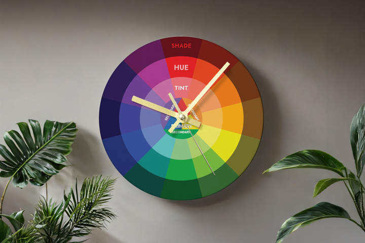 Digital Sublimation Designs - Classroom Clocks — Sublimatable Clock — Rainbow Color Wheel