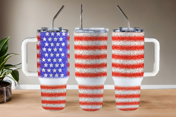 Digital Sublimation Designs - Fourth of July Tumbler Wraps — 40oz Big Swig — Old Glitter Glory