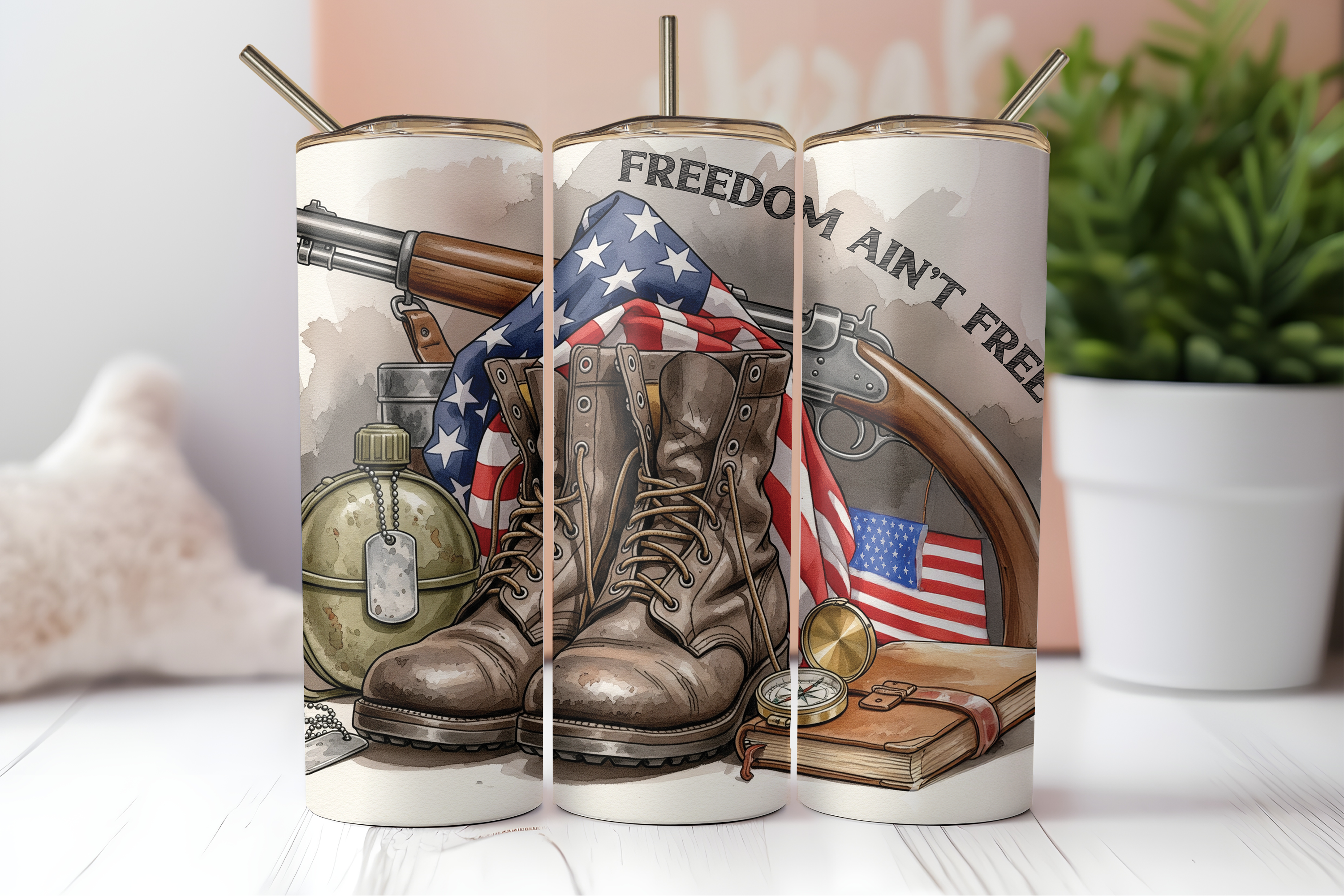 DIGITAL SUBLIMATION DESIGNS - VETERAN'S DAY TUMBLER WRAPS