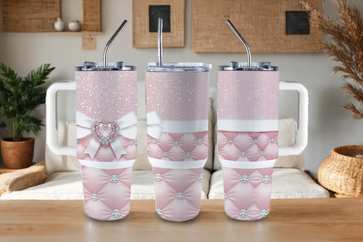 Digital Sublimation Designs - Collection B Tumbler Wraps — 40oz Big Swig — Pretty Pink Purse