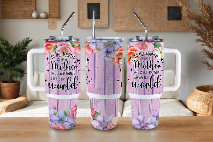 Digital Sublimation Designs - Mom Vibes Collection Tumbler Wraps — 40oz Big Swig — You Are the World