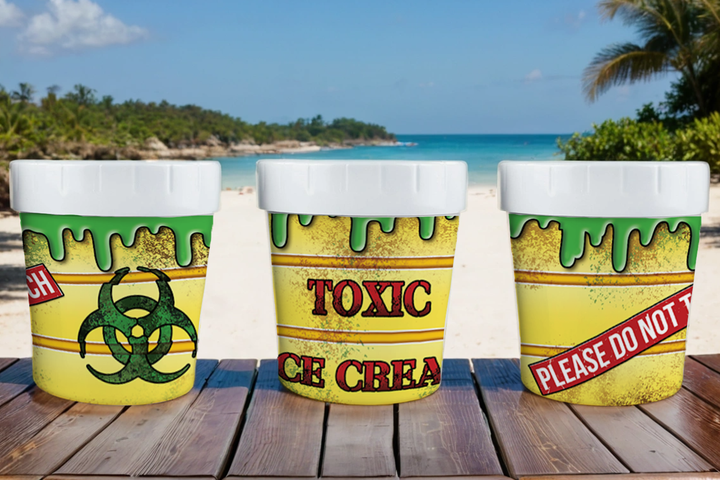 Digital Sublimation Designs - Ice Cream Container — Ice Cream Container — Toxic Ice Cream