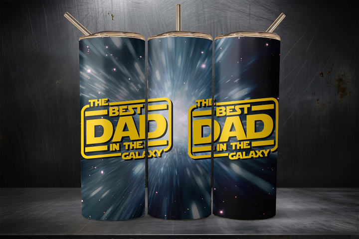 Digital Sublimation Designs - Legendary Dad Tumbler Wraps — 20oz Skinny — Best Dad in the Galaxy