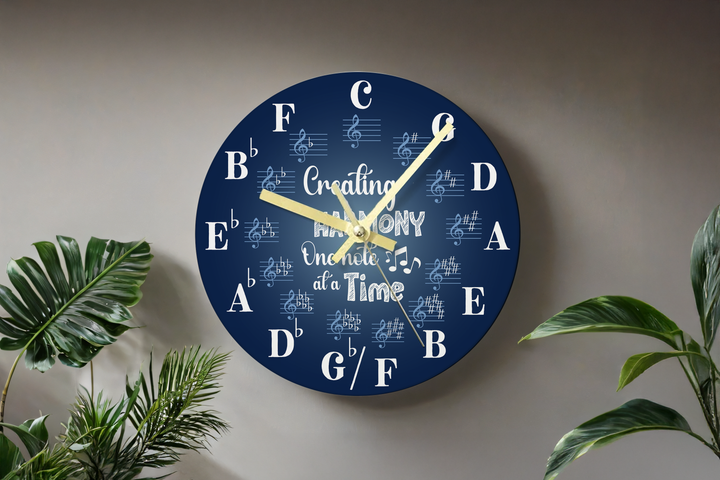 Digital Sublimation Designs - Classroom Clocks — Sublimatable Clock — Classy Music Notes