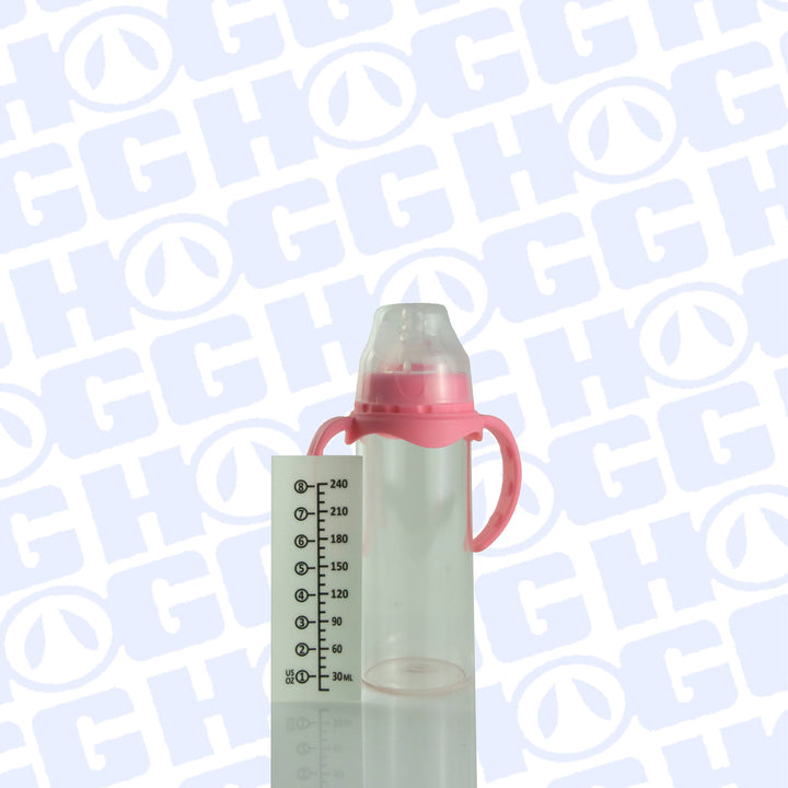 12oz Sublimation Blank Glass Baby Bottle Case (25 Units) - Pink