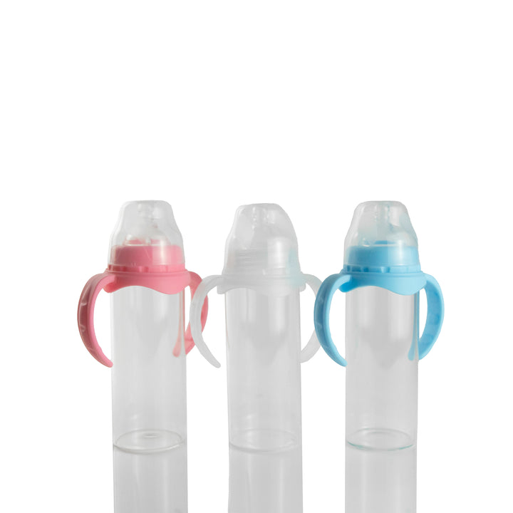 12oz Sublimation Blank Glass Baby Bottle — Color Assortment
