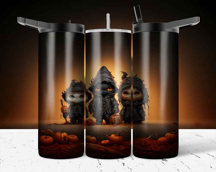 Assorted Ready to Press Sublimation Prints for 20oz Straight Skinny Tumblers (10 Pack) - Halloween