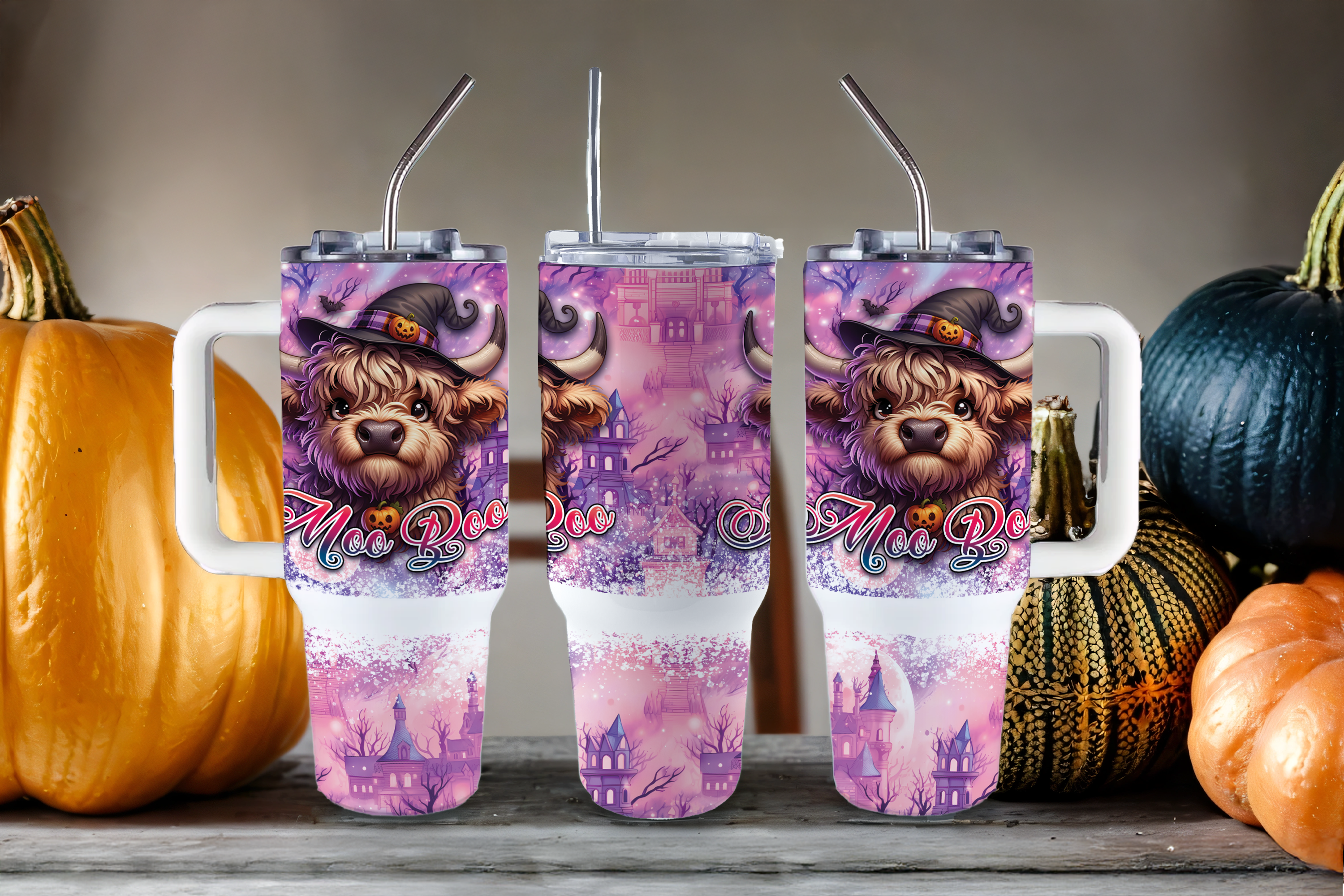 ASSORTED READY TO PRESS SUBLIMATION TUMBLER PRINTS (12 PACK) - Halloween 2