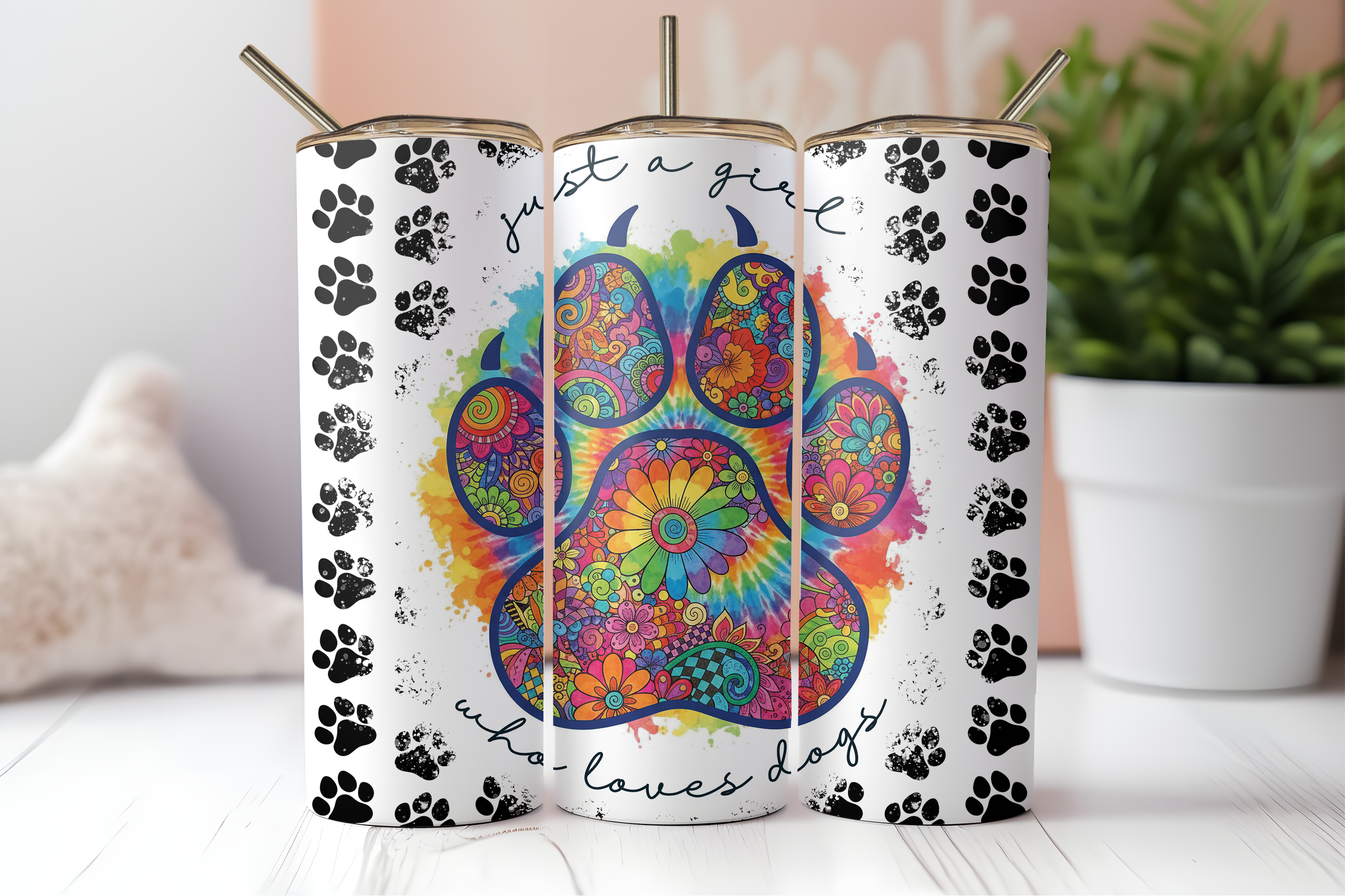 ASSORTED READY TO PRESS SUBLIMATION TUMBLER PRINTS (12 PACK) - PUPPY PALS