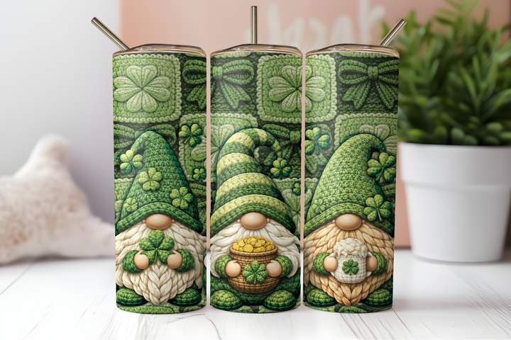 Digital Sublimation Designs - St. Patricks Day Collection Tumbler Wraps — 40oz Big Swig — Groovy Clover