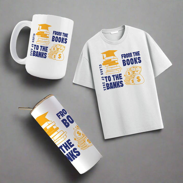 Multi Product Use - Digital Sublimation Designs - Graduation 2025 — Books to the Banks