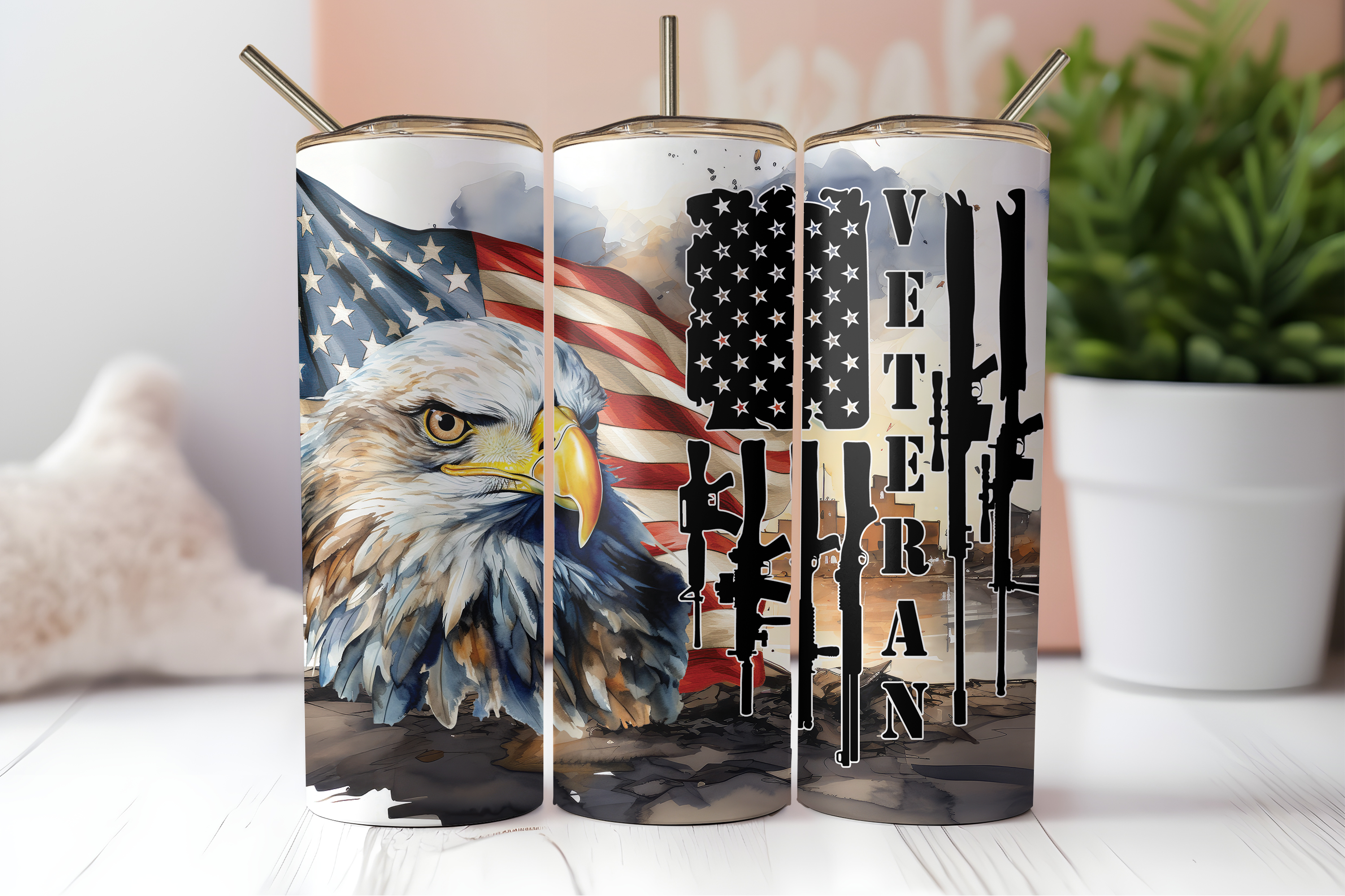 DIGITAL SUBLIMATION DESIGNS - VETERAN'S DAY TUMBLER WRAPS
