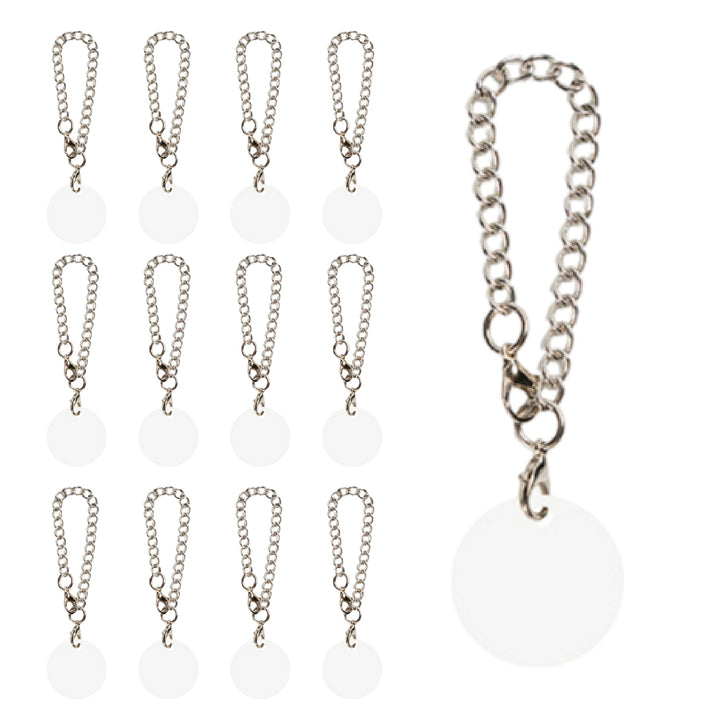 Sublimatable Tumbler Charm Tag - 12 Pack - side view | sublimatable accessory blank