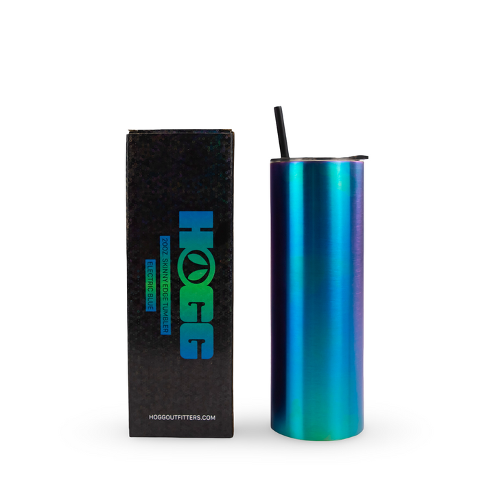 20oz Electroplated Skinny Edge Tumbler — Electric Blue