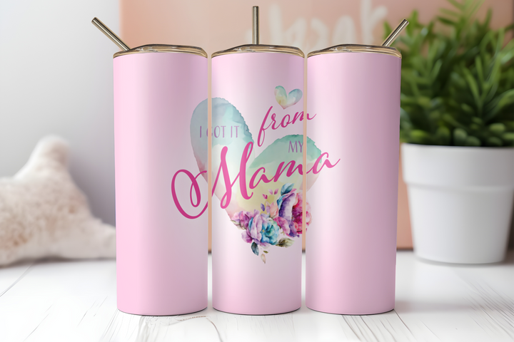 Assorted Ready to Press Sublimation Prints for 20oz Straight Skinny Tumblers (10 Pack) - Mom